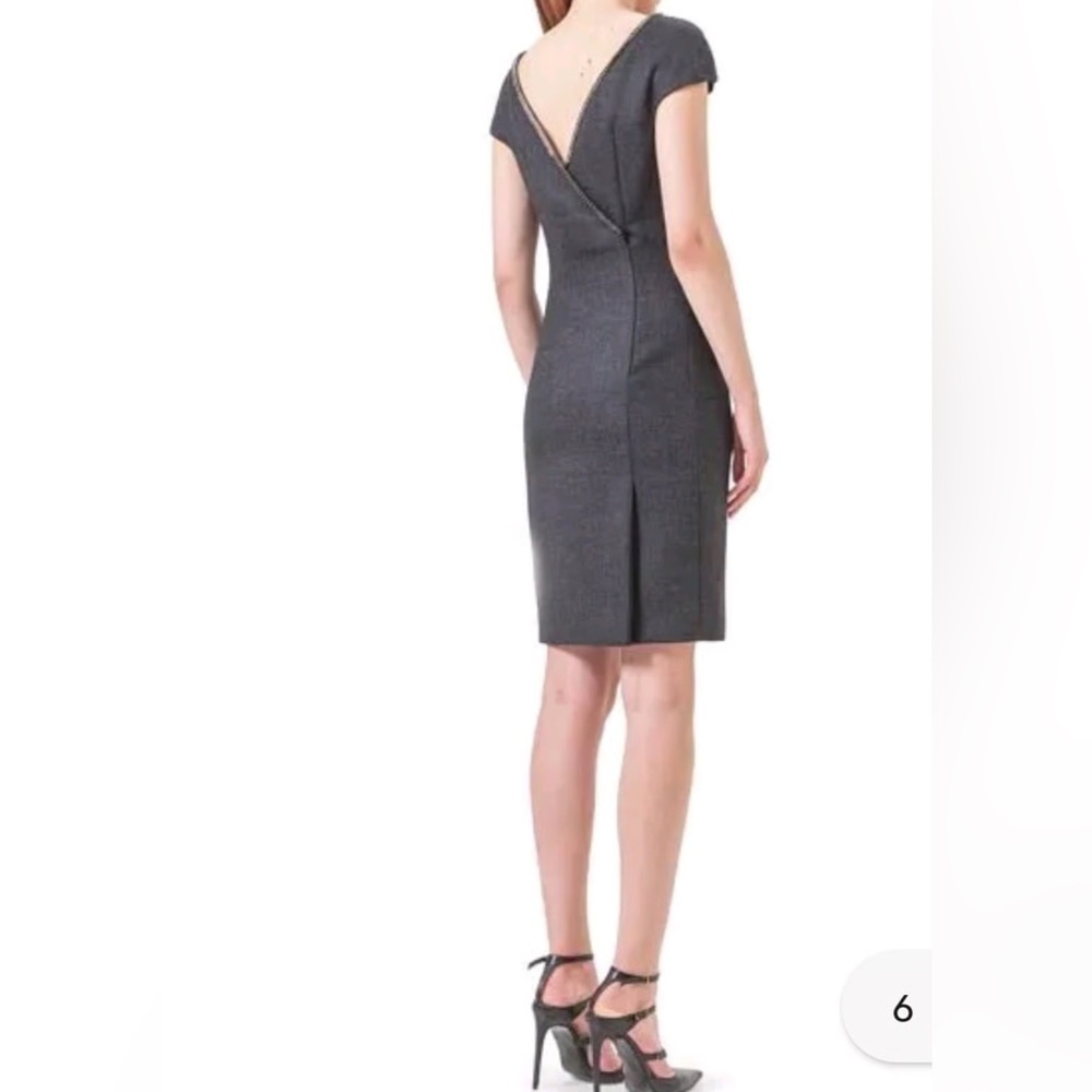 AKRIS Wool Dress w/Chain Trim